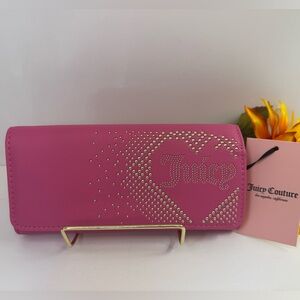 Juicy Couture Hot Pink Wallet with Studded Design